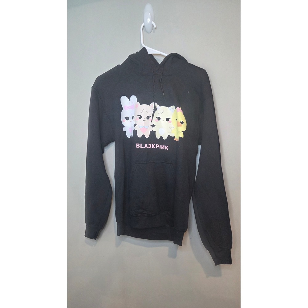 Blackpink K-Pop Music Band Hoodie Sweatshirt Womens Small Black Graphic Mascots - Picture 2 of 6